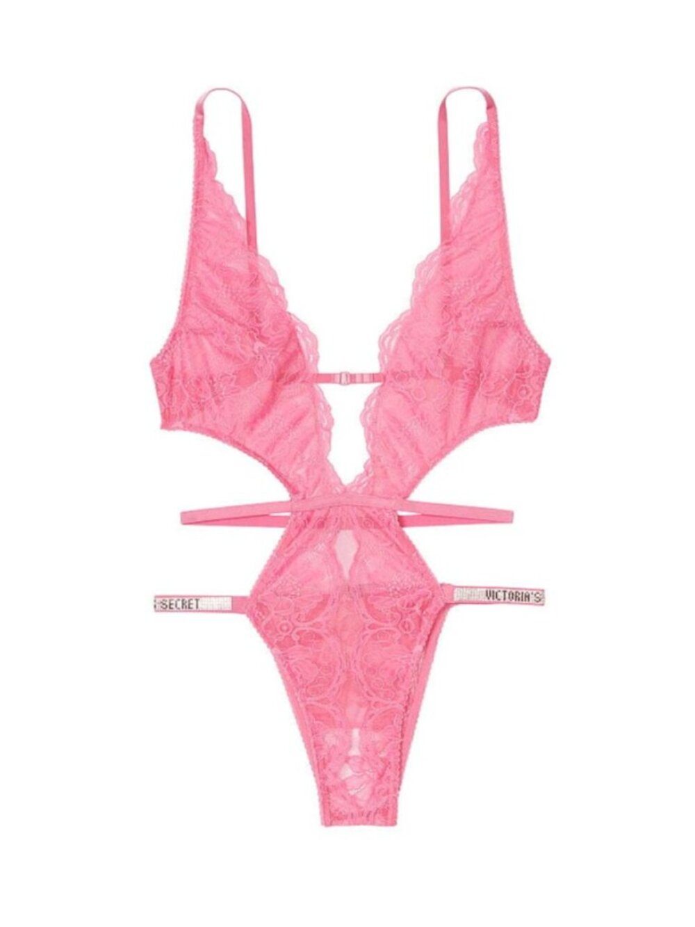 Victoria’s Secret Very Sexy Unlined Crotchless Shiny Teddy, NWT